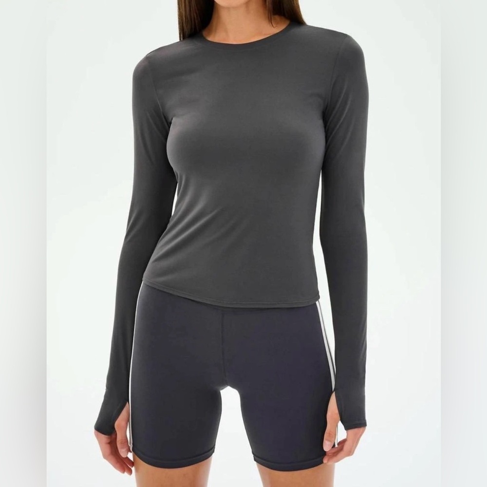 Splits59 Airweight Lite Long Sleeve Waist Length in Graphite